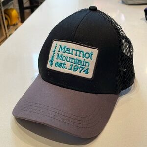 Marmot Mountain SnapBack Hat, Black Mesh, Adult SnapBack Adjustable Size